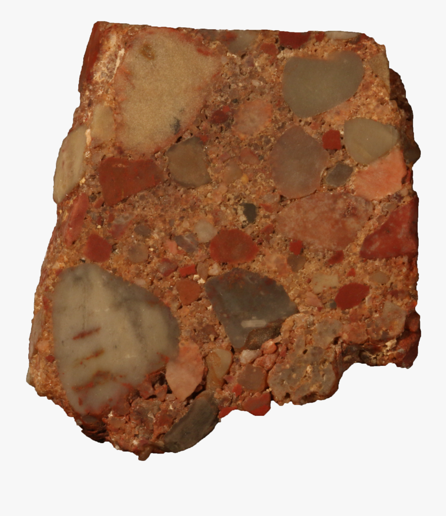 Conglomerate Rock Containing Many Smaller Pieces - Geology, Transparent Clipart