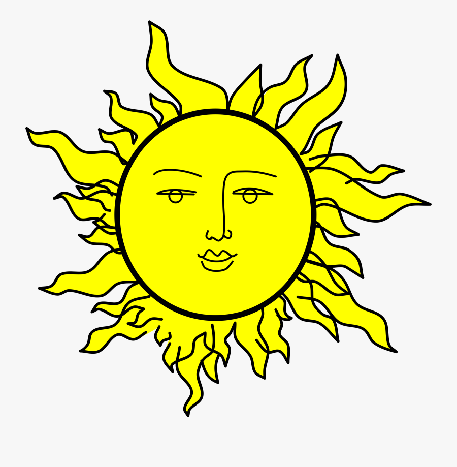 Sun With A Face - Sun With Face Clipart, Transparent Clipart