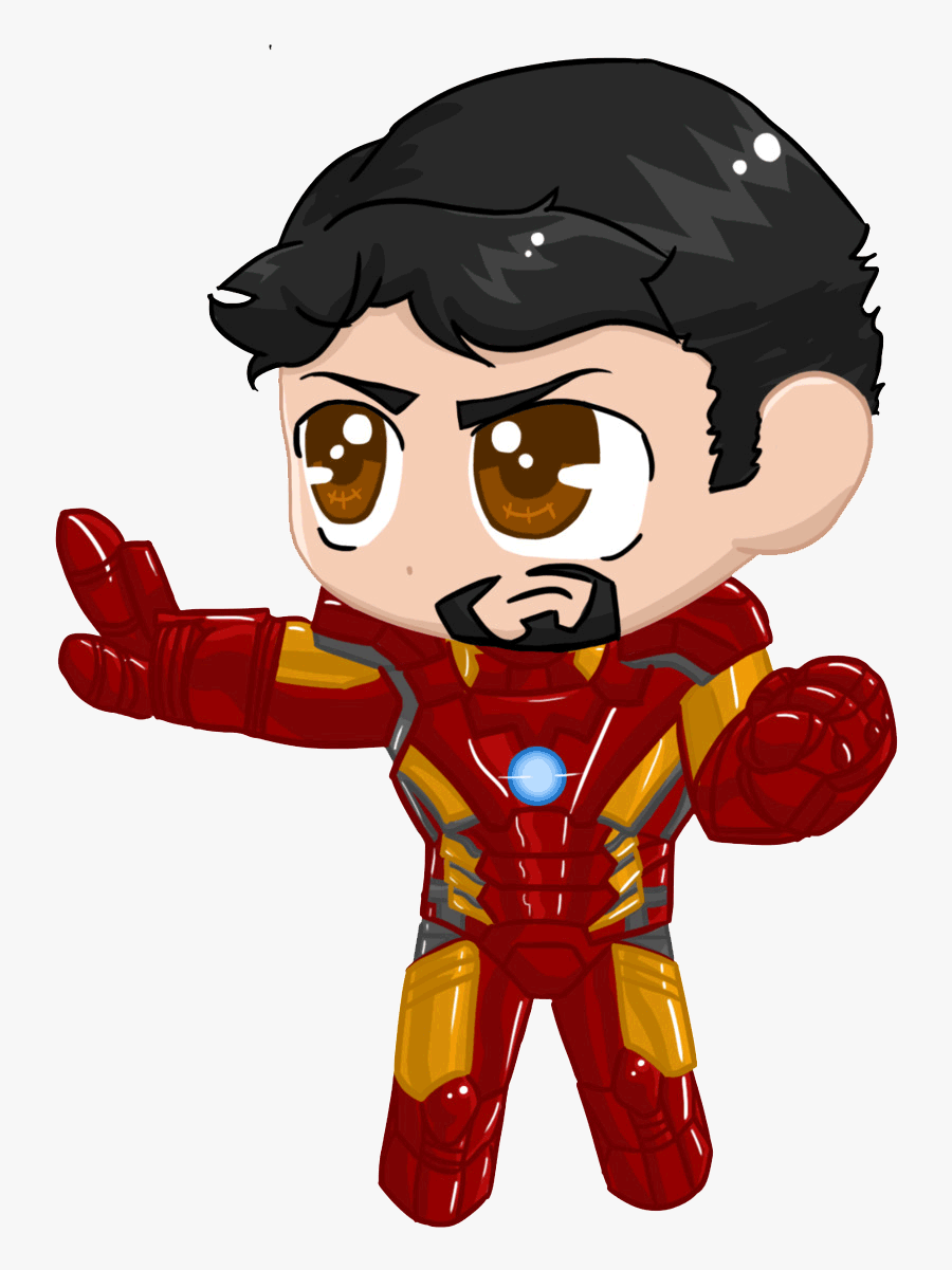 Iron Man Cartoon - Iron Man Cartoon Chibi, Transparent Clipart