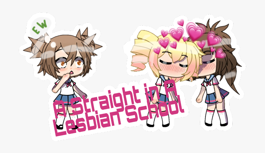 Lesbian Lgbtq Thumbnail Straight Gacha Freetoedit - Cartoon, Transparent Clipart