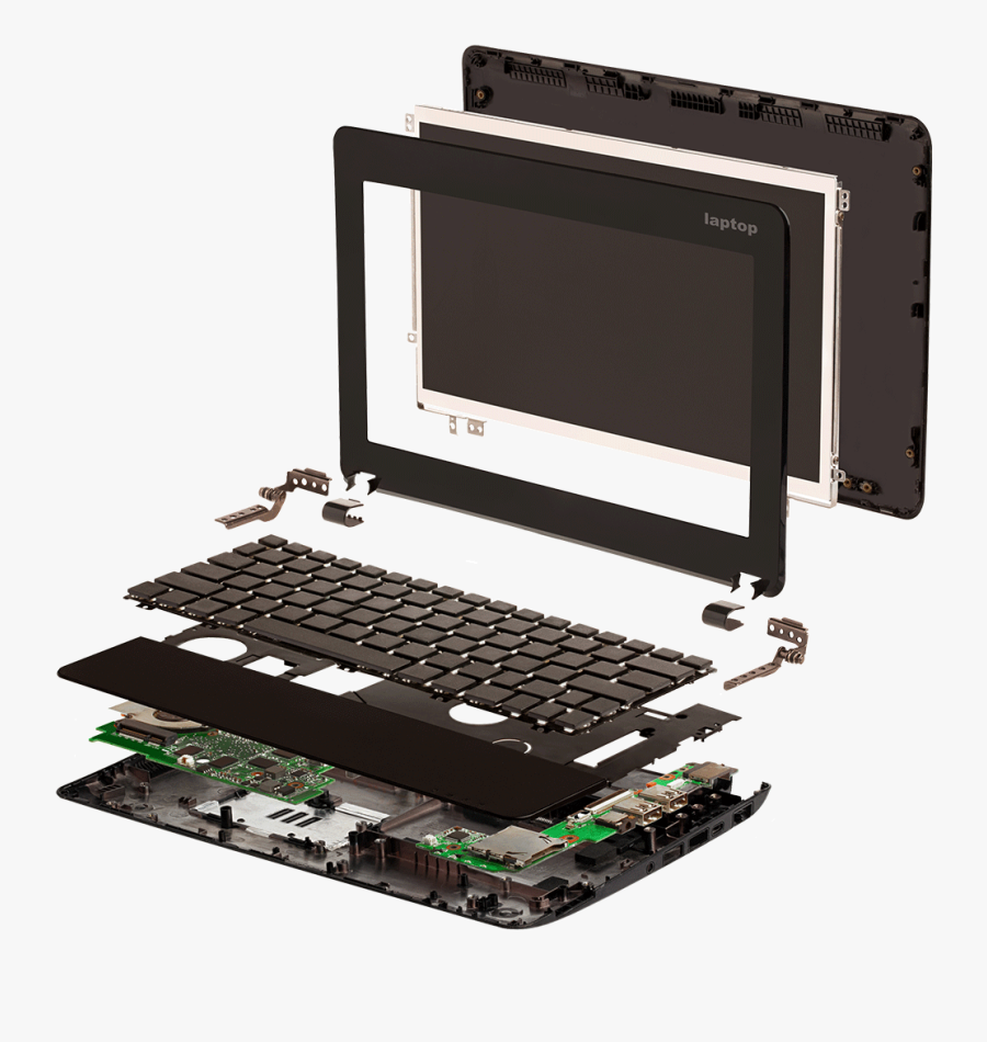 Disassembled Laptop, Transparent Clipart
