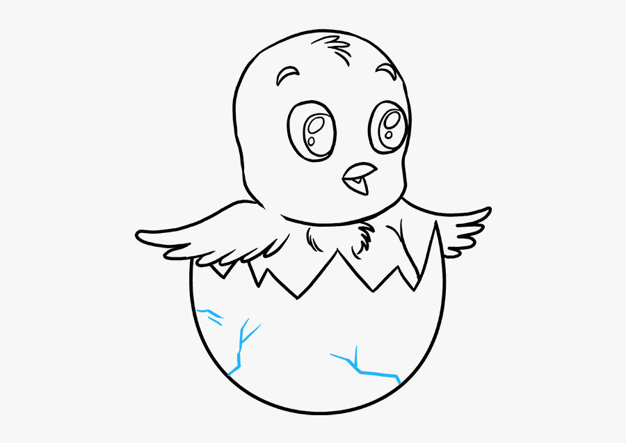 How To Draw Easter Chick - Easter Chick Peep Drawing, Transparent Clipart