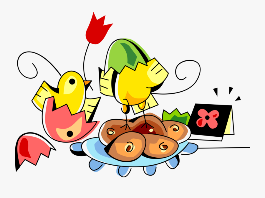 Vector Illustration Of Hatching Easter Baby Yellow - Cartoon, Transparent Clipart