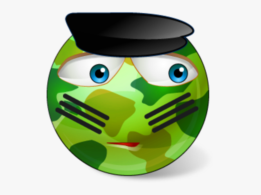 Army Smiley, Transparent Clipart