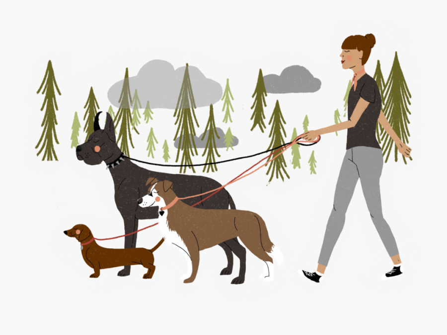 Dog Walking 2 Main - Dog, Transparent Clipart