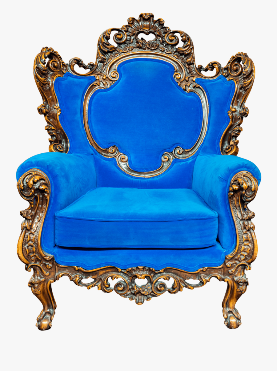 Plush Blue Chair - Club Chair, Transparent Clipart