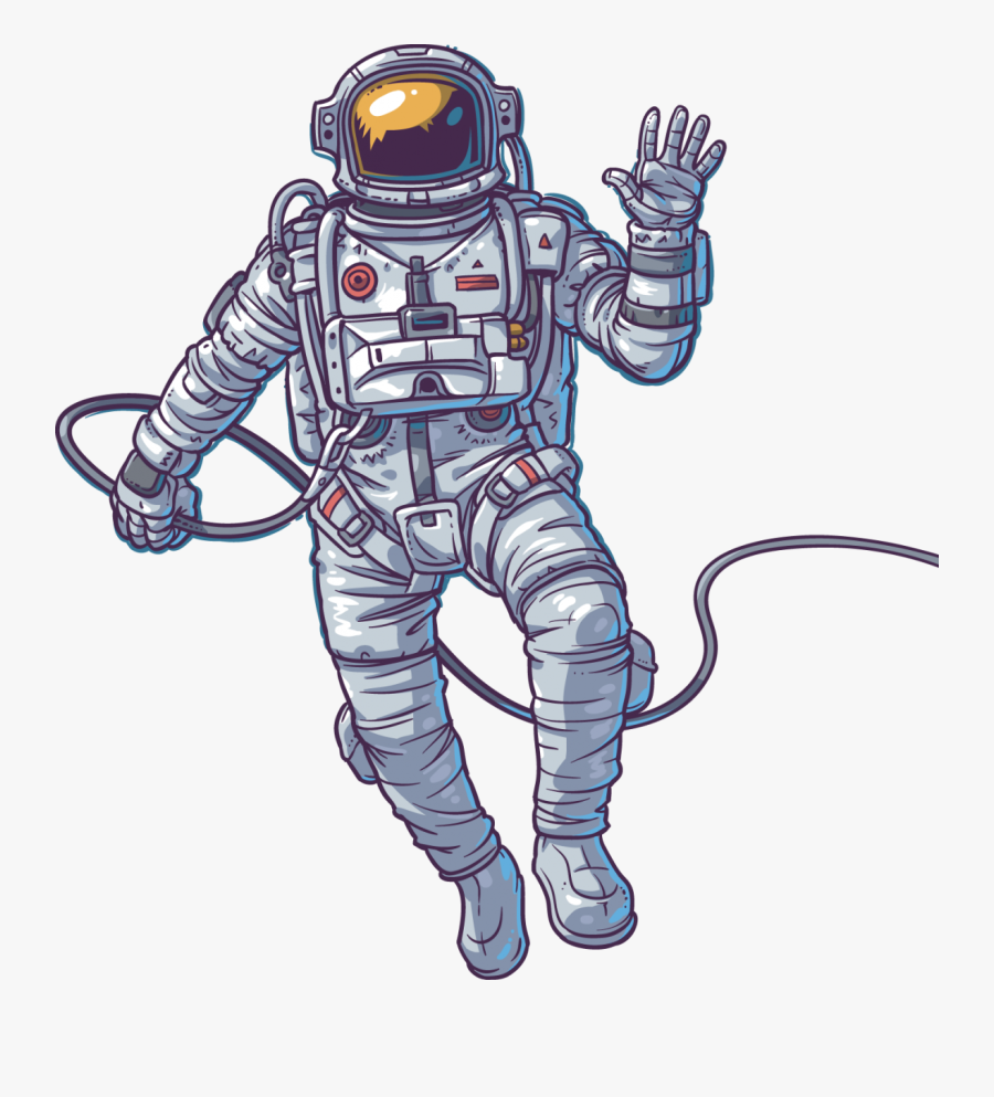 Astronaut Drawing Royalty-free - Astronaut Floating In Space Drawing, Transparent Clipart