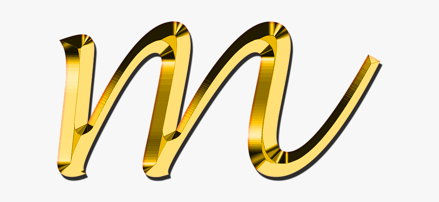 Letters, Abc, M, Alphabet, Learn, Education, Read - Gold Letter M Png, Transparent Clipart
