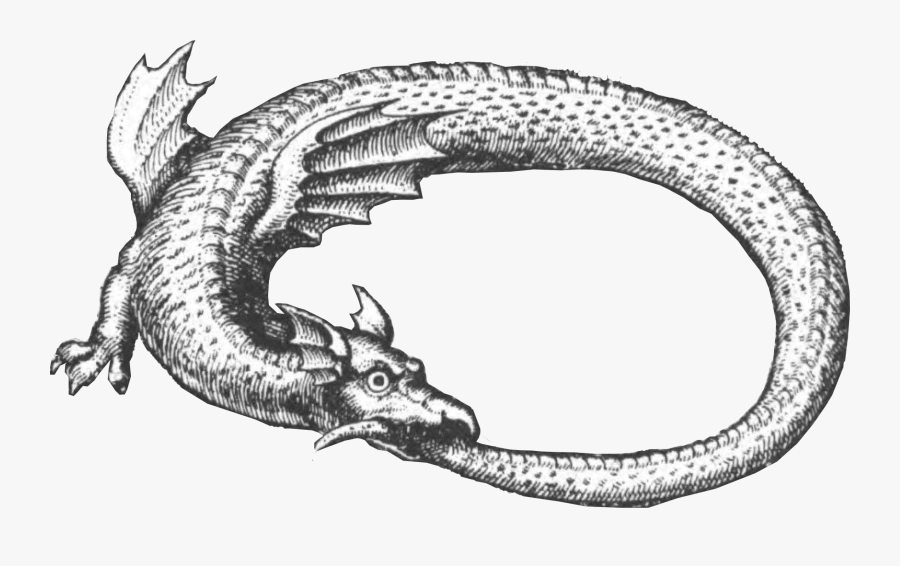 Clip Art Ouroboros Dragon Meaning - Ouroboros Design, Transparent Clipart