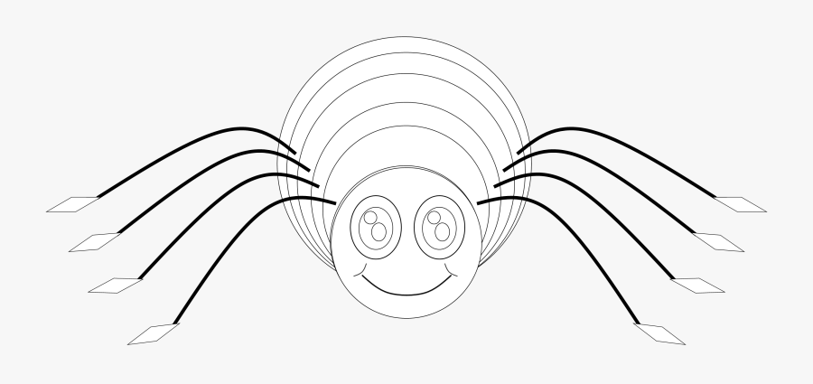 Spiders Clipart White Eye - Line Art, Transparent Clipart
