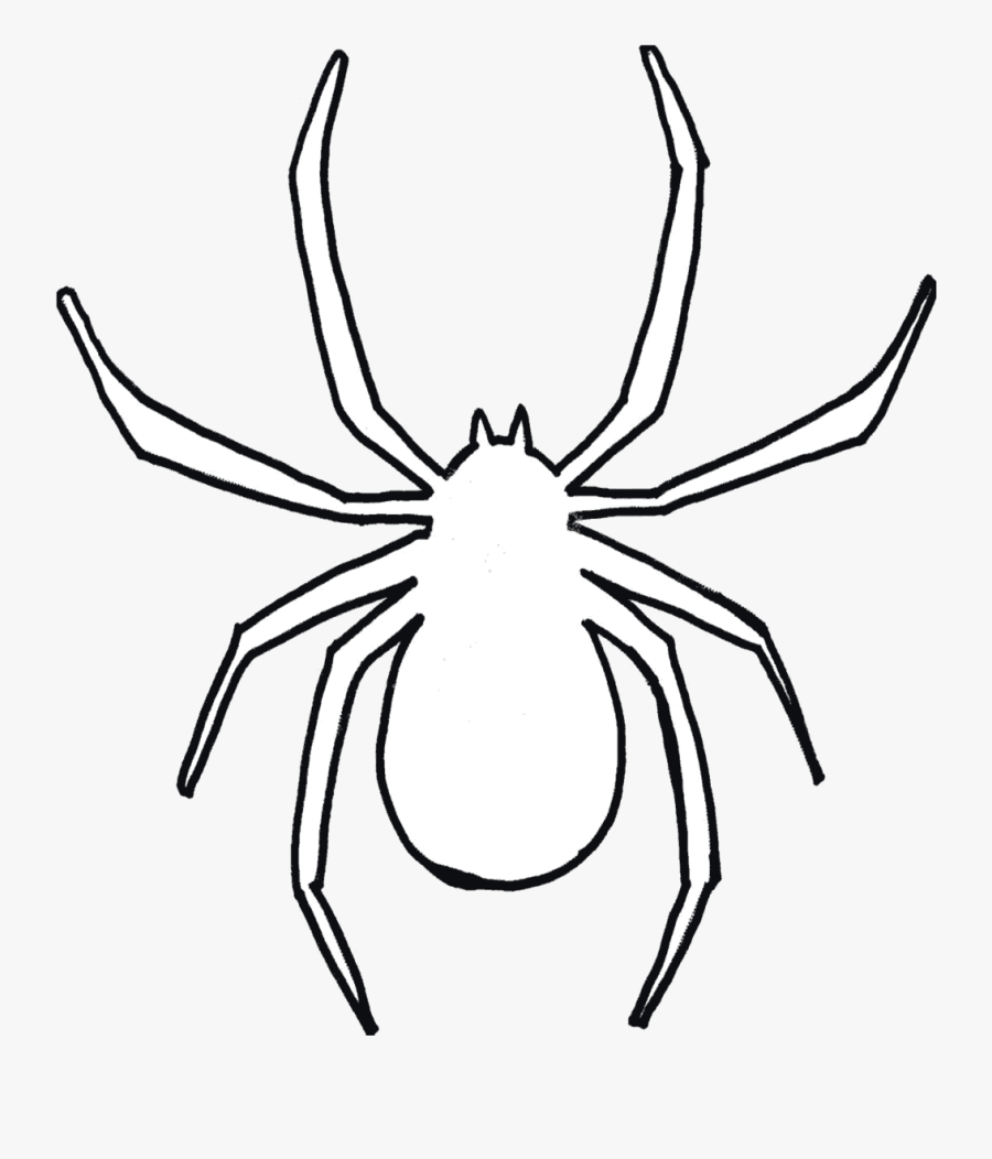 Spider Clipart Drawn Free On Transparent Png - White Spider Clipart, Transparent Clipart