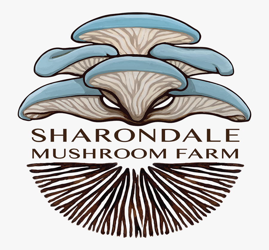 Mushroom Logo Clipart - Sharondale Mushroom Farm Logo, Transparent Clipart