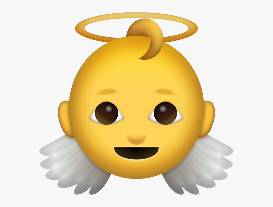 Download Baby Iphone Emoji - Angel Emoji Png, Transparent Clipart