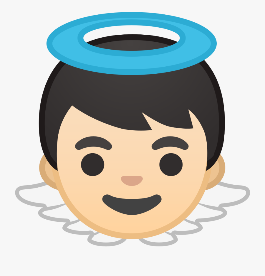 Baby Angel Light Skin Tone Icon - Emoji Niño Png, Transparent Clipart