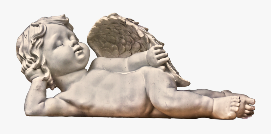 Transparent Sleeping Baby Angel Clipart - Baby Statue Png, Transparent Clipart