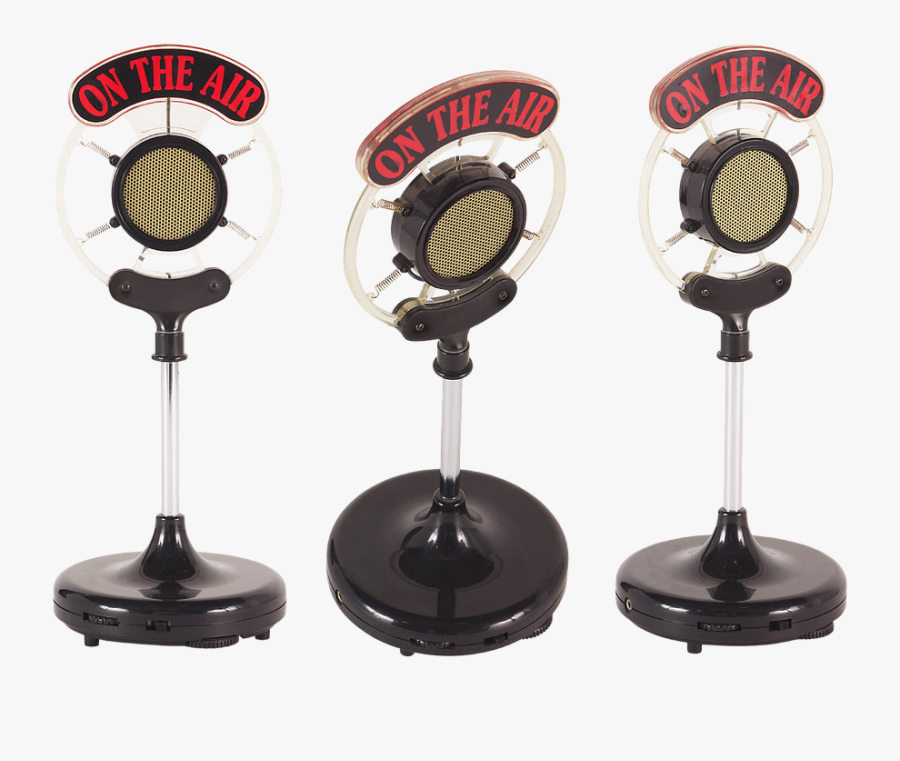 Wireless Microphone, Radio, Microphone, Sound - Old School Radio Microphones, Transparent Clipart