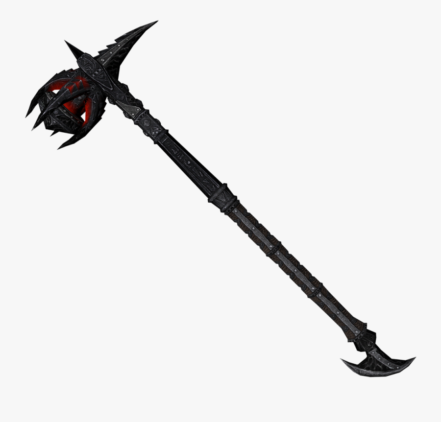 Transparent Hammers Clipart - Skyrim Daedric Warhammer, Transparent Clipart
