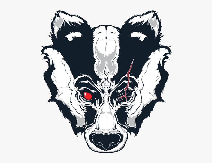 Clip Art Badass Skull Drawing - Honey Badger Badass Drawing, Transparent Clipart