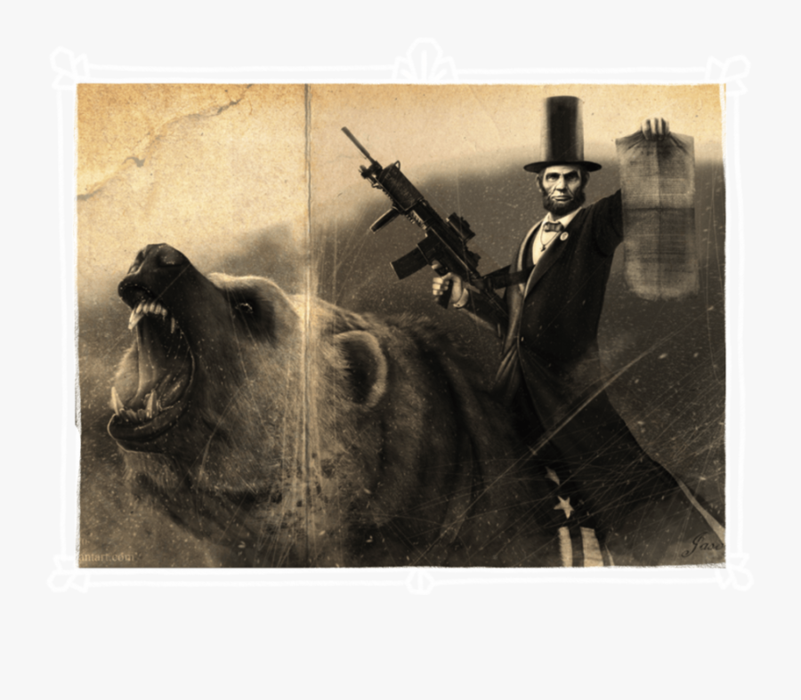 Abraham Lincoln With Guns, Transparent Clipart