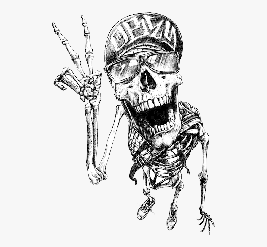 Transparent Skull Art Png - Obey Skeleton, Transparent Clipart