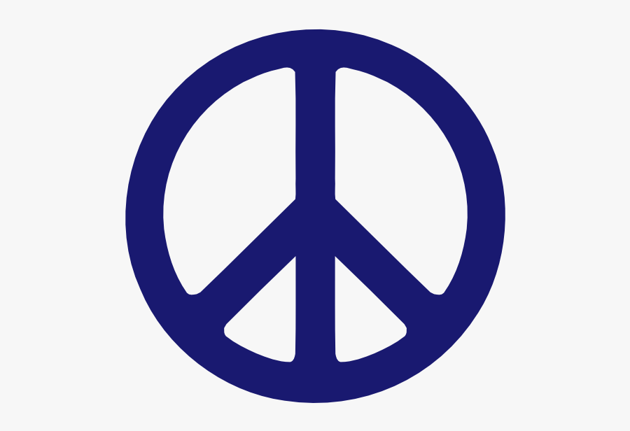 Midnight - Clipart - Blue Peace Sign Png, Transparent Clipart