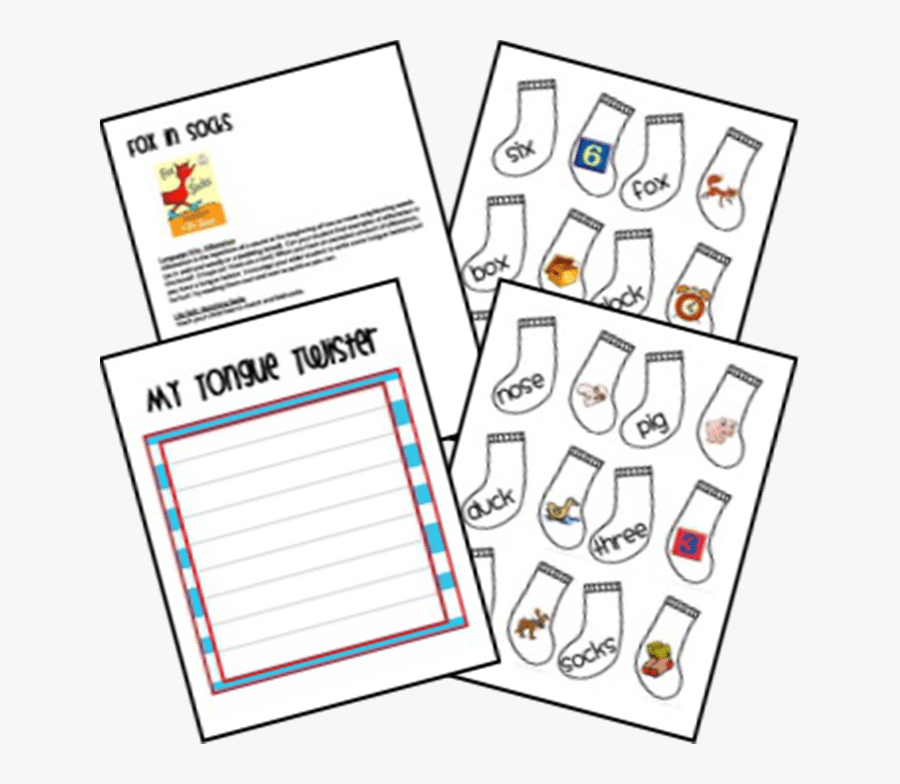 31 Ideas For Read Across America And Dr - Fox In Socks Preschool Crafts, Transparent Clipart