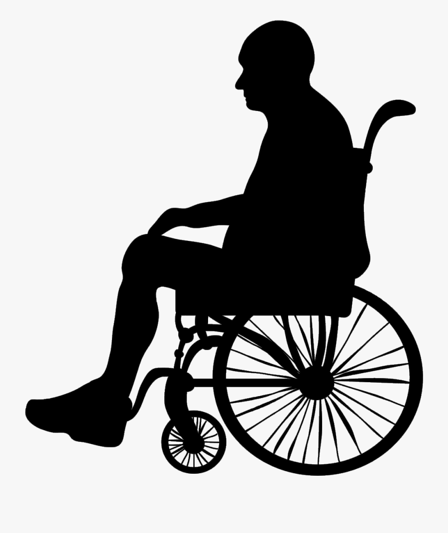 Old Of Wheelchair Illustration Elderly Silhouette Age - Wheelchair Silhouette, Transparent Clipart