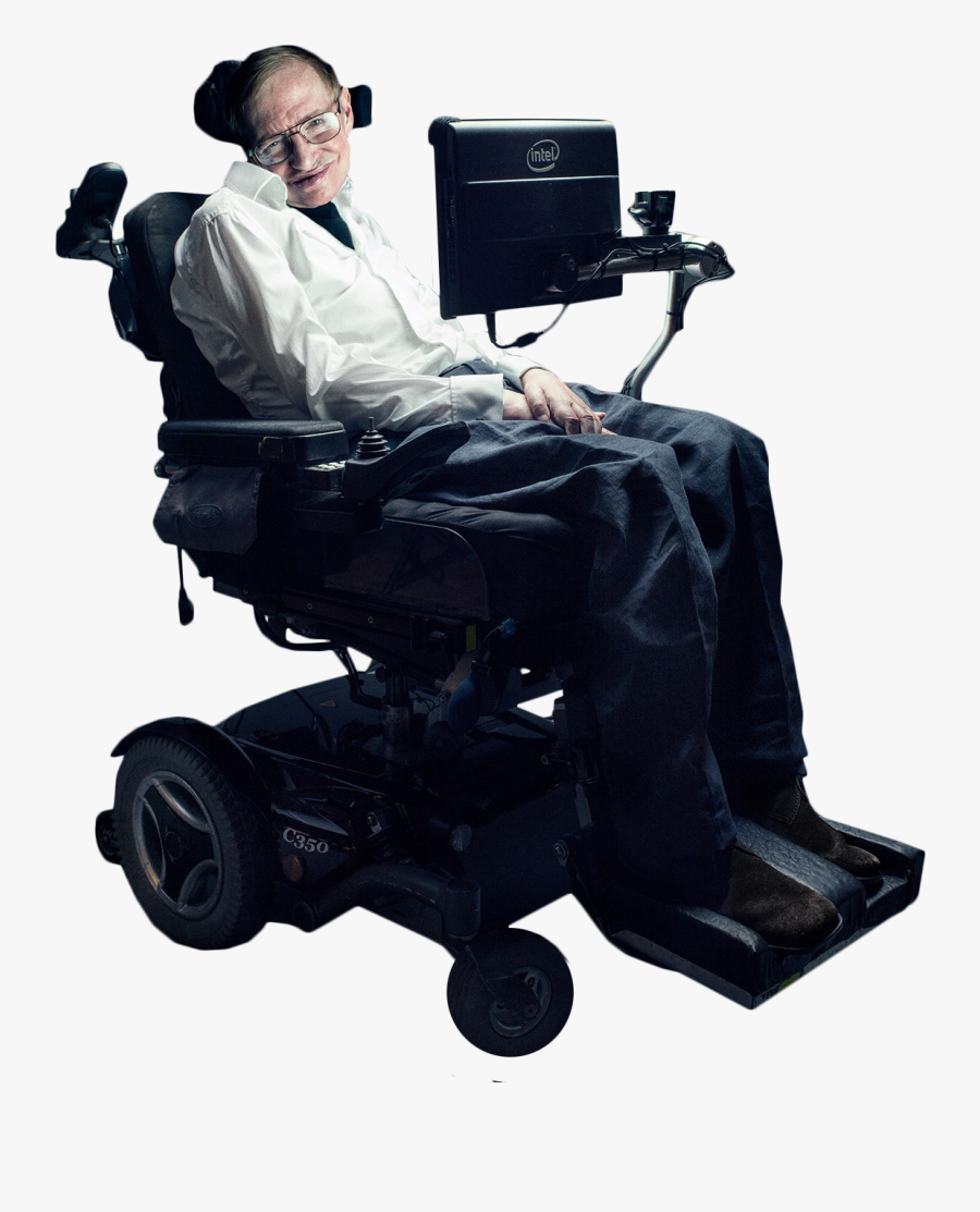 Stephen Hawking In Wheelchair Png Image - Stephen Hawking In Chair, Transparent Clipart