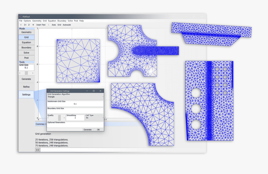 Triangle Mesh Generator Gui And Cli Integration With - 2d Mesh Generator, Transparent Clipart