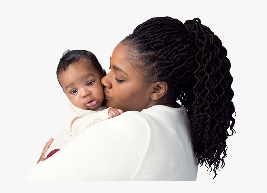 Image Of A Mom Holding Her Baby And Kissing Him On - Hug, Transparent Clipart