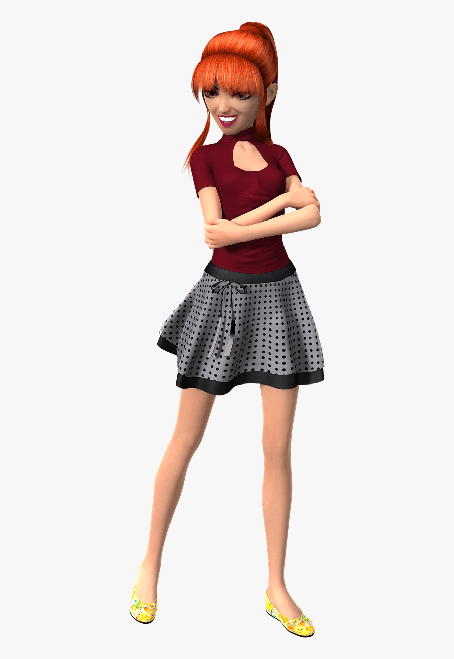 Woman Red Hair - Girl, Transparent Clipart