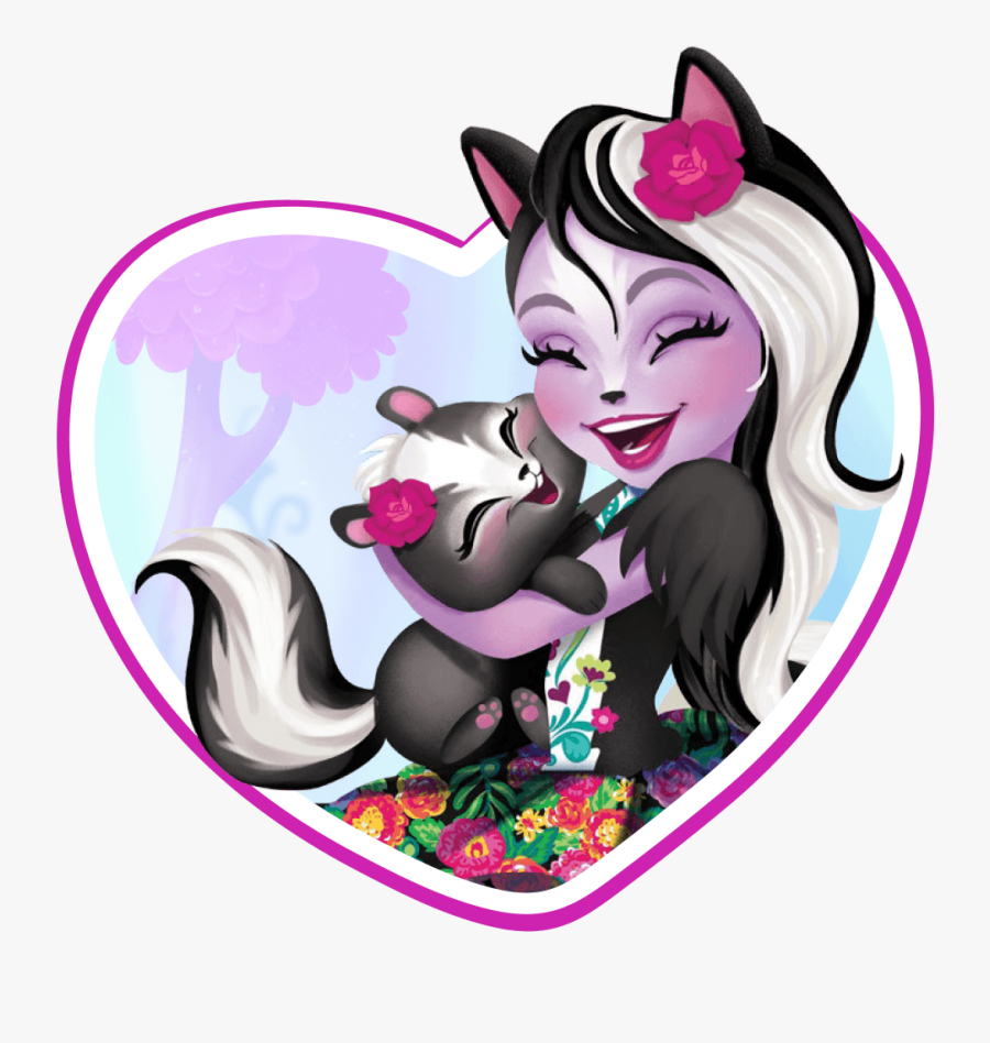 Sage Skunk And Caper Character Thumbnail - Enchantimals Sage Skunk And Caper, Transparent Clipart