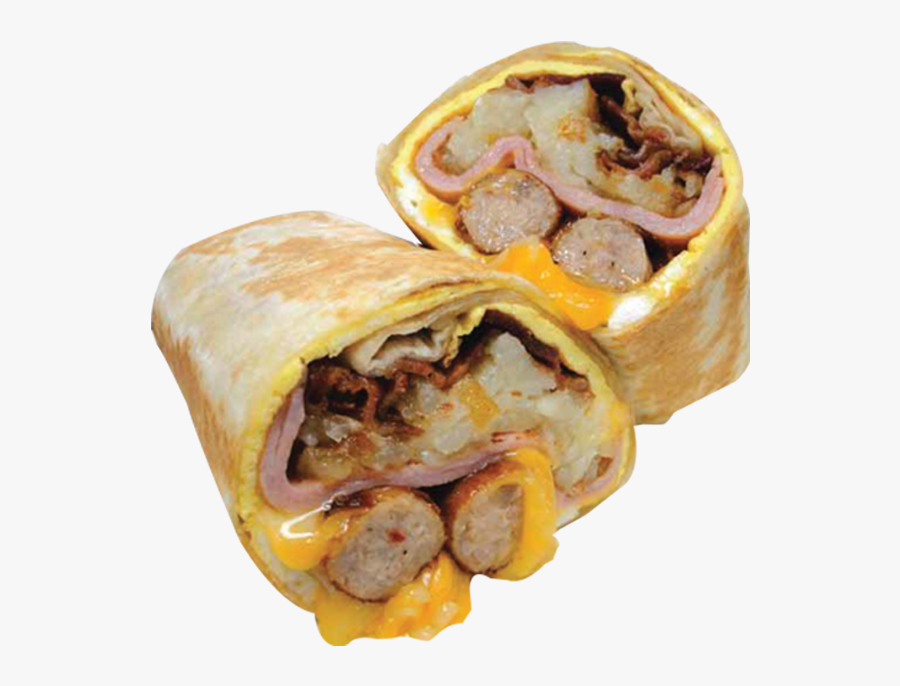 Chili Fries Sm - Bacon Sausage Egg And Cheese Burrito, Transparent Clipart