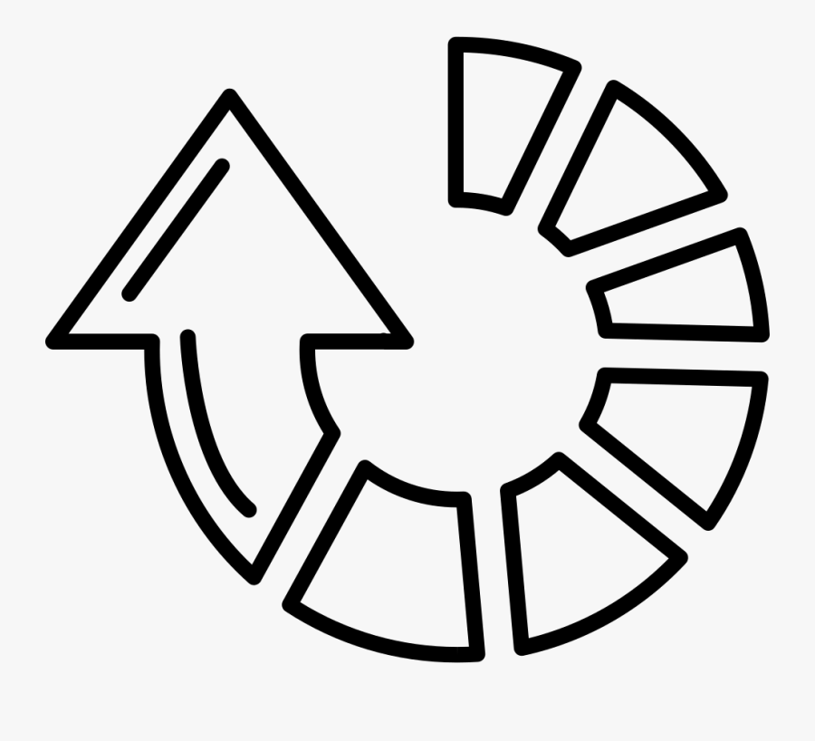 Clockwise Circular Arrow Of Gross Broken Outlined Line - Neyveli Lignite Corporation Limited, Transparent Clipart