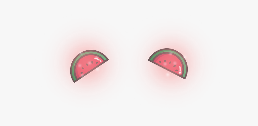 #watermelon #ears #bear #cute #kawaii #pink #green - Triangle, Transparent Clipart