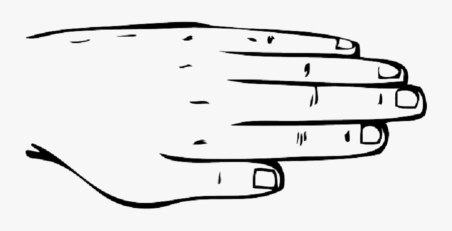 Hand Outline - Back Of Hand Outline, Transparent Clipart