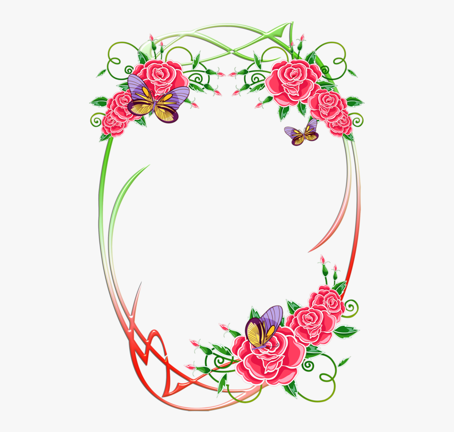 Floral Flower Wall Mural 38 - Simple Flowers On Photo Frames, Transparent Clipart