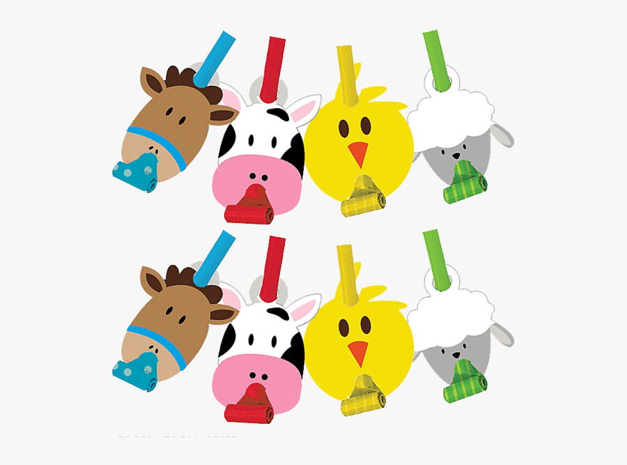 Farmhouse Fun Party Blowers - Cartoon, Transparent Clipart