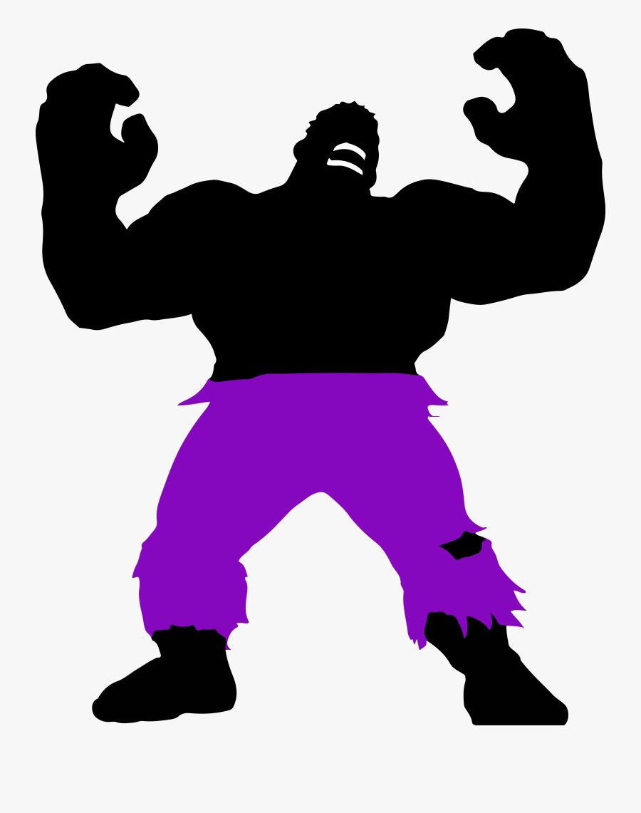 Hulk Silhouette Color Wheel Costume - Hulk Green And Purple, Transparent Clipart