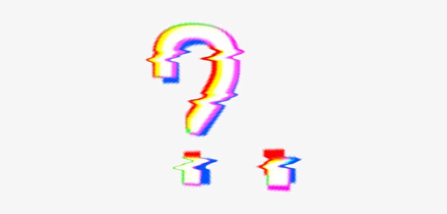#glitch #aesthetic #tumblr #question #vhs #oberlay - Signo De Pregunta Png, Transparent Clipart