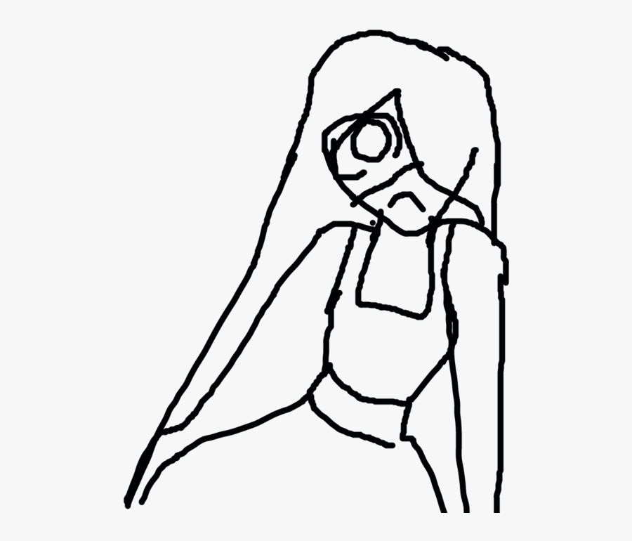 Forum Draw A Character Left Handed - Line Art, Transparent Clipart