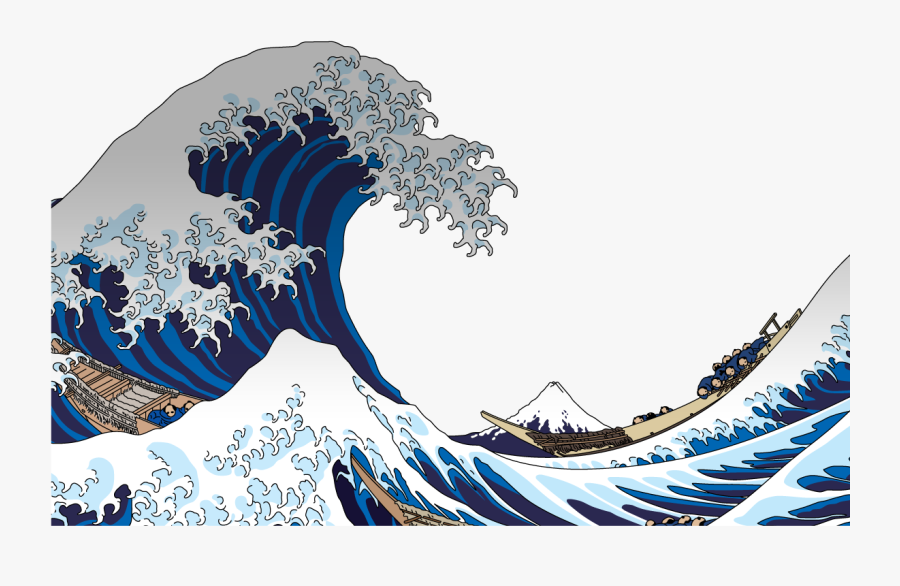 Japanese Transparent Wave - Great Wave Off Kanagawa (kanagawa Oki Nami Ura), From, Transparent Clipart