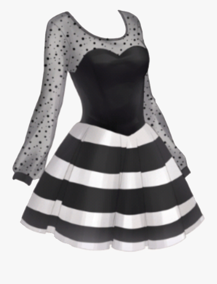 Transparent Dress Up Clothes Clipart Black And White - Love Nikki Kimi Dress, Transparent Clipart