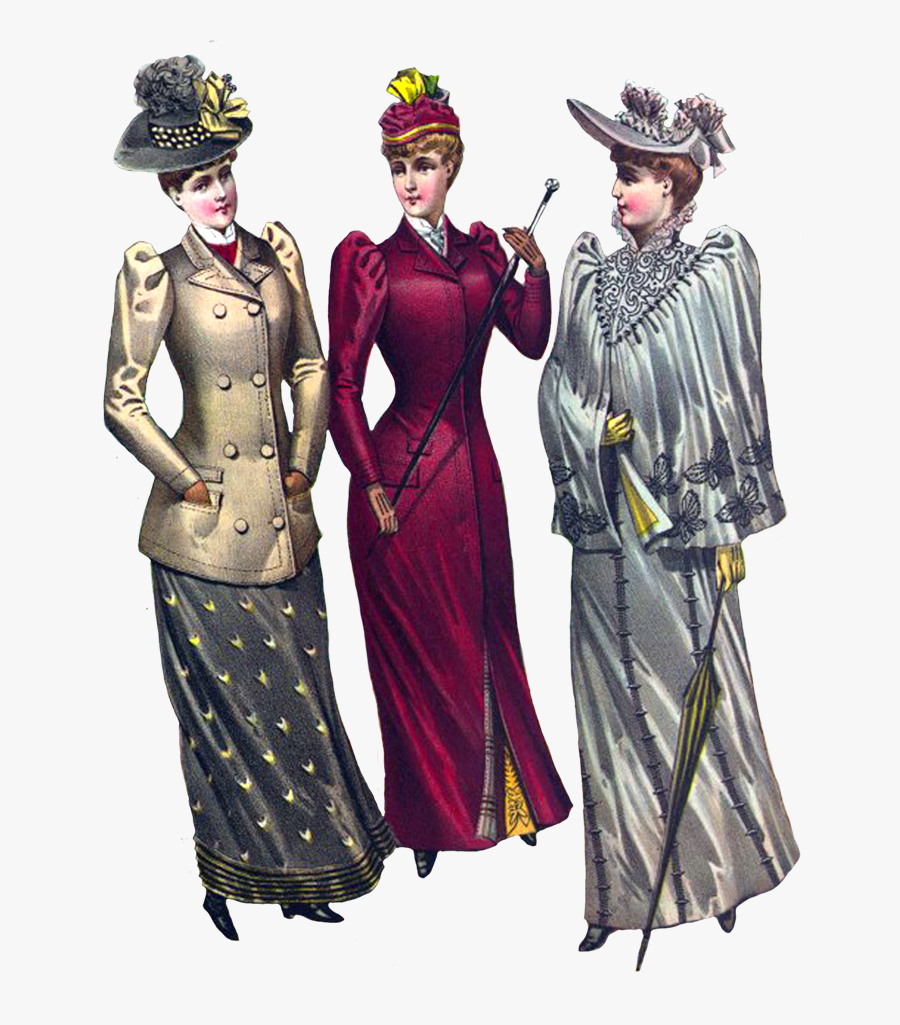 Ladies Victorian Style Fashionable Dresses - Victorian Age Clothing Hd, Transparent Clipart