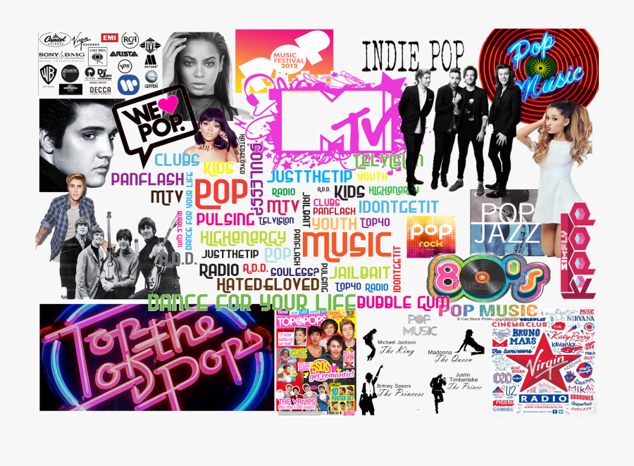 Clip Art Yvresse Pop Music Magazine - Pop Music Mood Board, Transparent Clipart