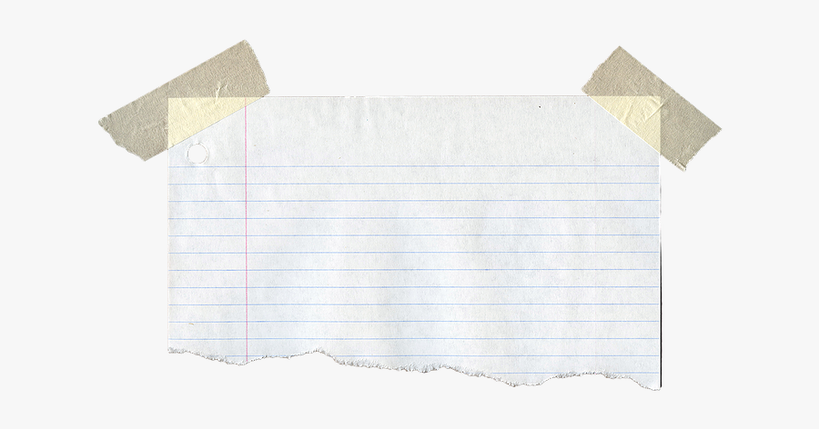 Torn Notebook Paper Png - Ripped Lined Paper Png, Transparent Clipart