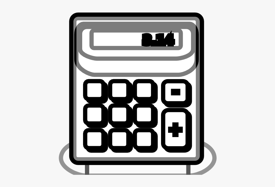 Calculator - Clipart - Black - And - White - Clip Art Black And White Calculator Icon, Transparent Clipart