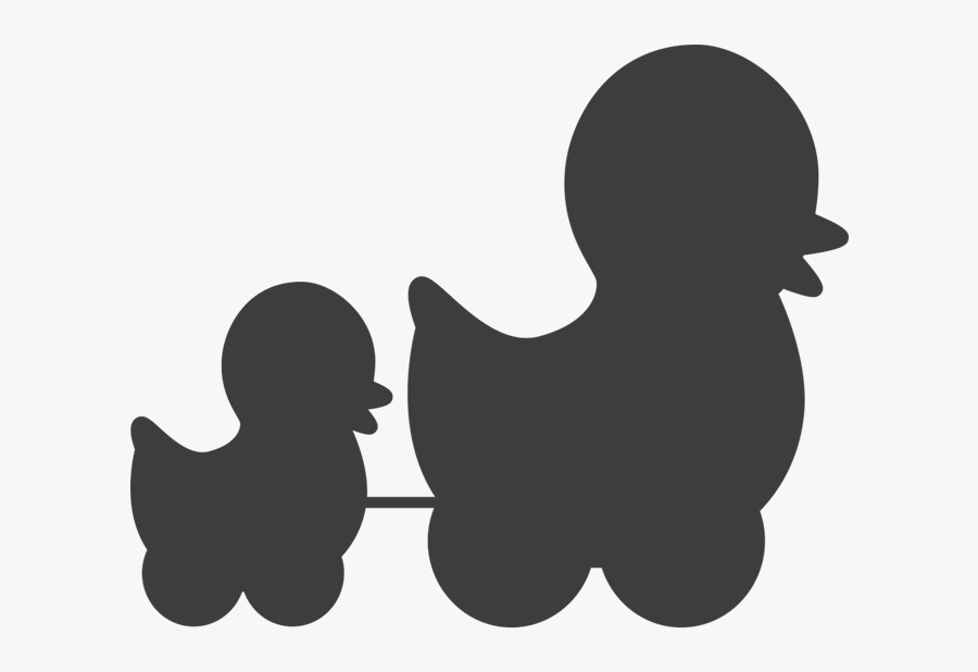 Mom And Baby Duck Wall Decal Easy Decals - Silhouette, Transparent Clipart