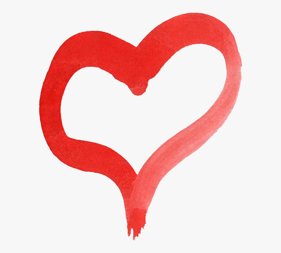 Transparent Water Color Heart Png - Heart, Transparent Clipart