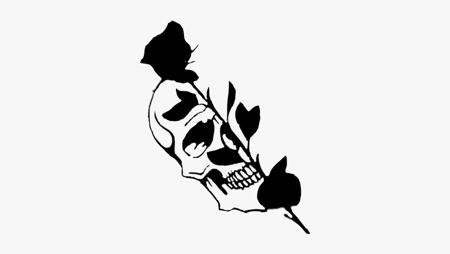 #died #broken #skeleton #black #tumbl #blackrose #rose - Illustration, Transparent Clipart